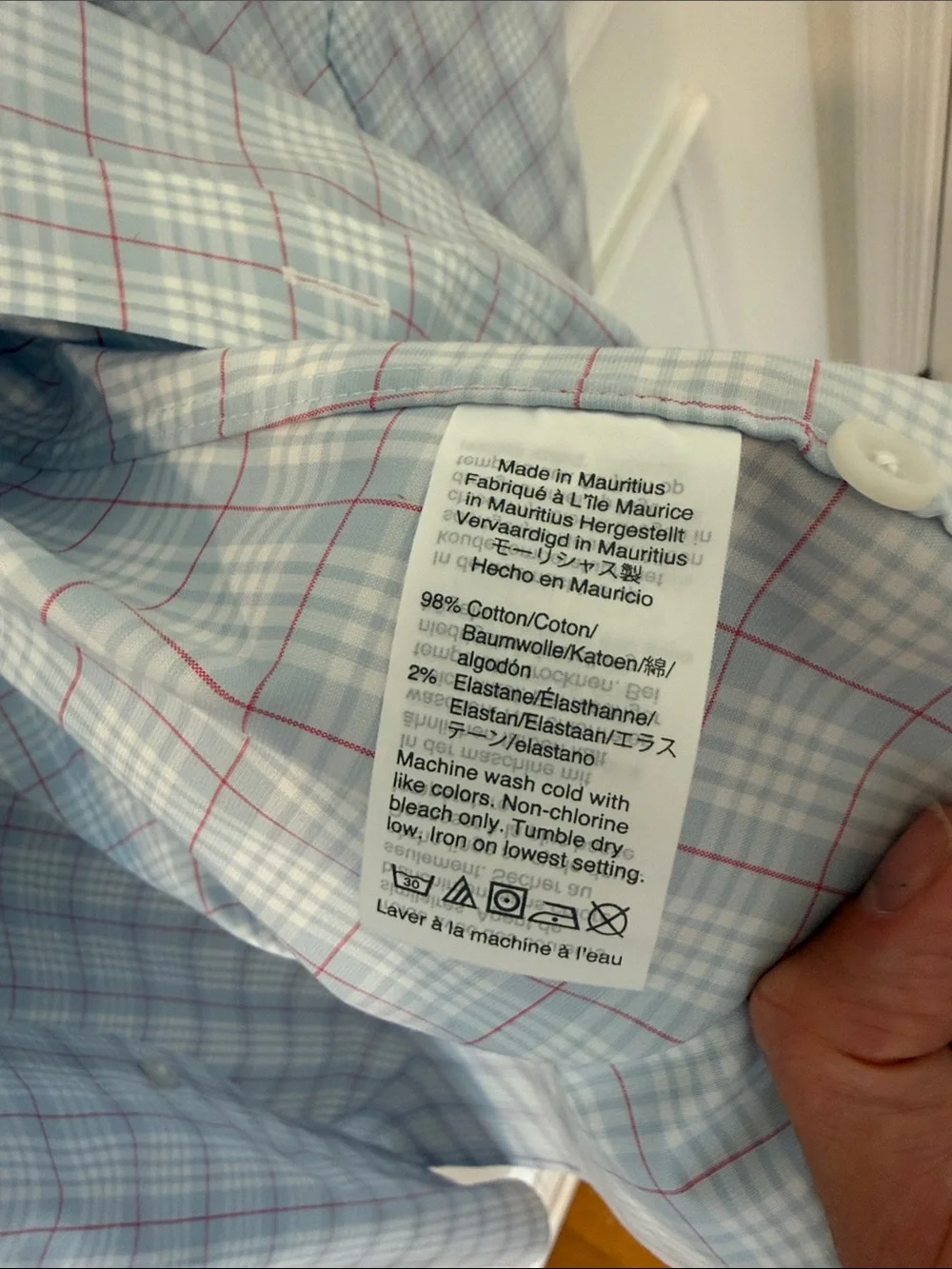 J. Crew Light Blue and Lavender Plaid Dress Shirt